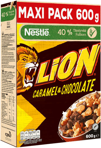 Nestlé Lion 600g suklaan ja toffeen makuisia vehnä-riisimuroja|Lion 雀巢 Lion 600克 巧克力太妃味小麦米脆