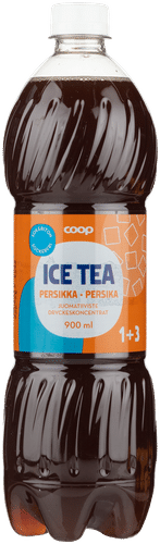 Coop jääteejuomatiiviste persikka sokeriton 1+3 0,9l|Coop 浓缩桃子无糖冰茶饮料1+3 0,9l