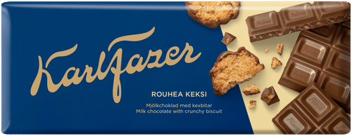Karl Fazer 粗饼干巧克力板 180g|Karl Fazer Rouhea Keksi suklaalevy 180g