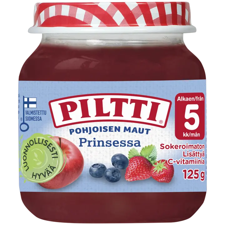 PILTTI Pohjoisen maut 125g Prinsessa marjasose 5kk|Piltti 北方口味 125g 公主浆果泥 5 个月