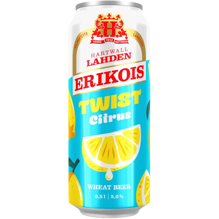 Lahden Erikois Twist Citrus Wheat olut 5% 0,5 l|Lahden Erikois 捻柑橘小麦饮料 5% 0,5 l