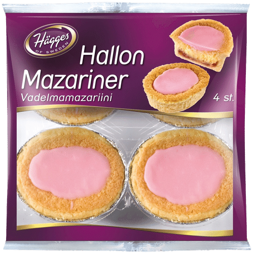 Hägges 覆盆子马扎林蛋糕 220g|Hägges vadelmamazariini 220g