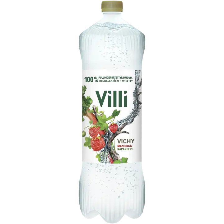 Villi Vichy mansikka-raparperi 1,5l|Villi 维希草莓大黄 1,5l