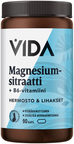 Vida 膳食补充剂 柠檬酸镁+维生素B6 90粒胶囊 50g