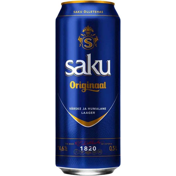 Saku lager olut 4,6 til-% tölkki 0,5 L|Saku 淡饮品 4.6 体积% 罐装 0,5 L