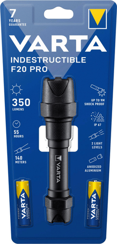Varta Indestructible F20 Pro+ 2AA 手持手电筒