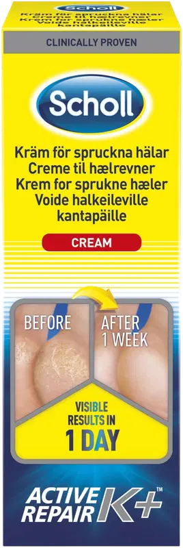 Scholl 专业皲裂脚跟膏霜 60ml|Scholl Professional Voide halkeileville kantapäille 60ml