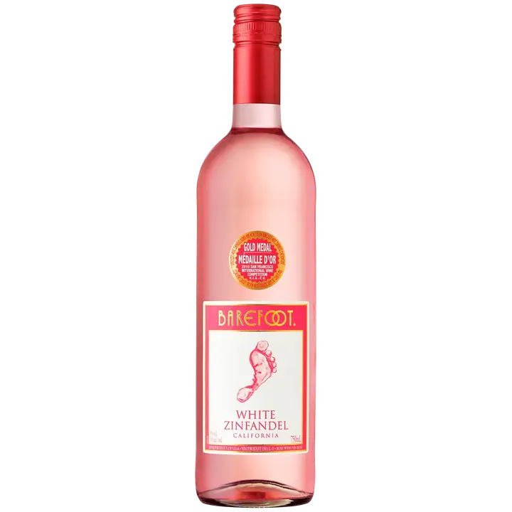 Barefoot White Zinfandel roseviini 8 til- % 0,75 l plo|Barefoot 白仙粉黛玫瑰饮品 8 体积 % 0.75 升 plo