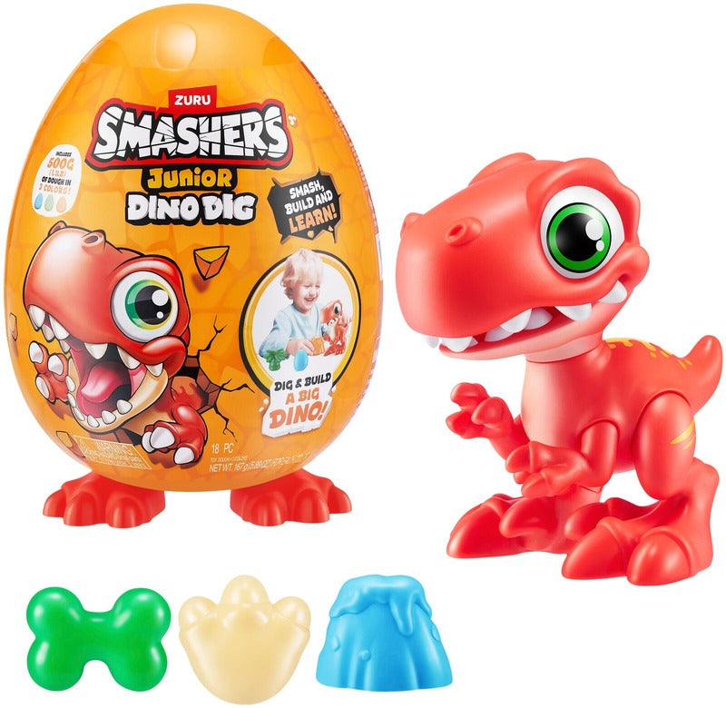 Smashers 惊喜玩具 Junior Dino Dig 小蛋系列1|Smashers yllätyslelu Junior Dino Dig Small Egg Series 1