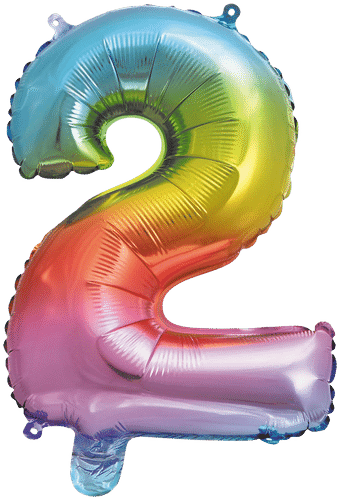 Decorata Party 彩虹铝箔气球 35厘米 2号