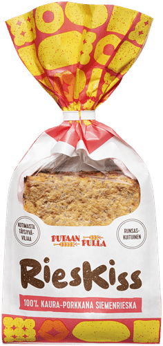 PutaanPulla RiesKiss 100%燕麦胡萝卜籽饼 6个/210克 全麦燕麦胡萝卜籽饼块|PutaanPulla RiesKiss 100 % Kaura-porkkana siemenrieska 6 kpl/210g täysjyväkaura porkkana siemenrieskapalat