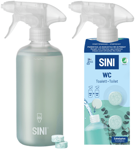 SINI 马桶清洁剂 入门套装 – 瓶 + 2 tablettia
