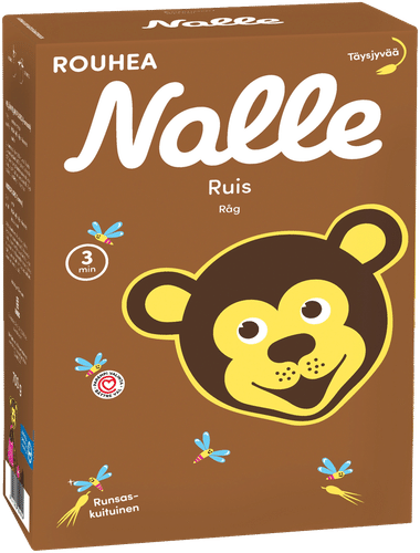 Nalle 700g ruis täysjyvähiutale|Nalle 700克黑麦全麦片