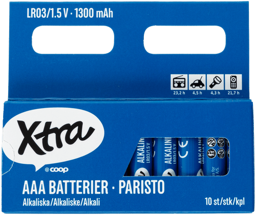Xtra 碱性电池 AAA/LR03 10件