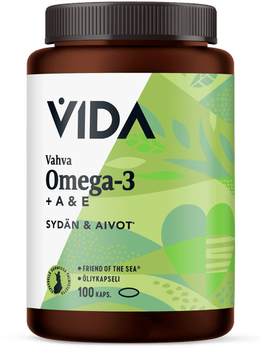 Vida 鱼油制剂 高含量Omega-3 + 维生素A和E,100粒/72克