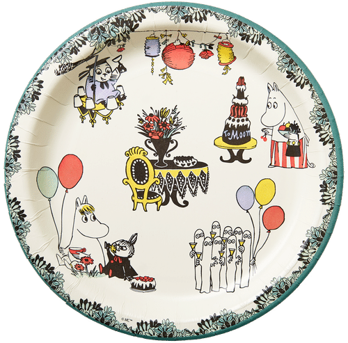 Moomin 纸盘 22cm 10件 花园派对
