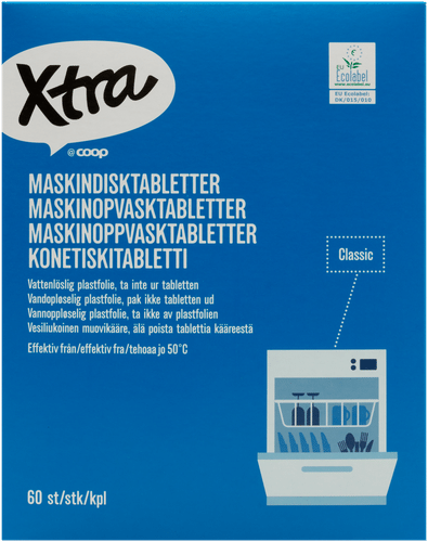 Xtra Classic 机洗洗碗块 60 kpl