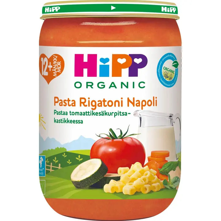 Hipp 220g Luomu Pastaa Tomaatti-kesäkurpitsakastikkeessa 12kk|HiPP 220g 番茄夏南瓜酱有机意大利面 12 个月