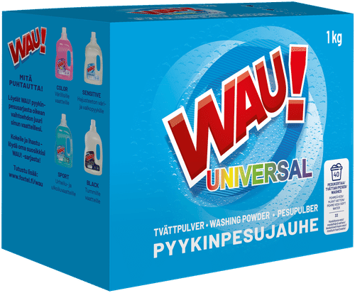 WAU 通用洗衣粉 彩色和白色衣物 1公斤 33次洗涤