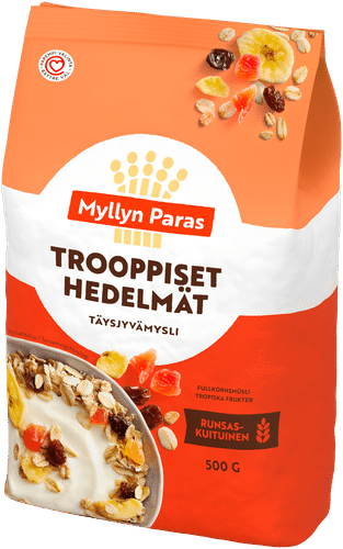 Myllyn Paras Trooppiset Hedelmät täysjyvämysli 500g|Myllyn Paras 热带水果全麦麦片 500g