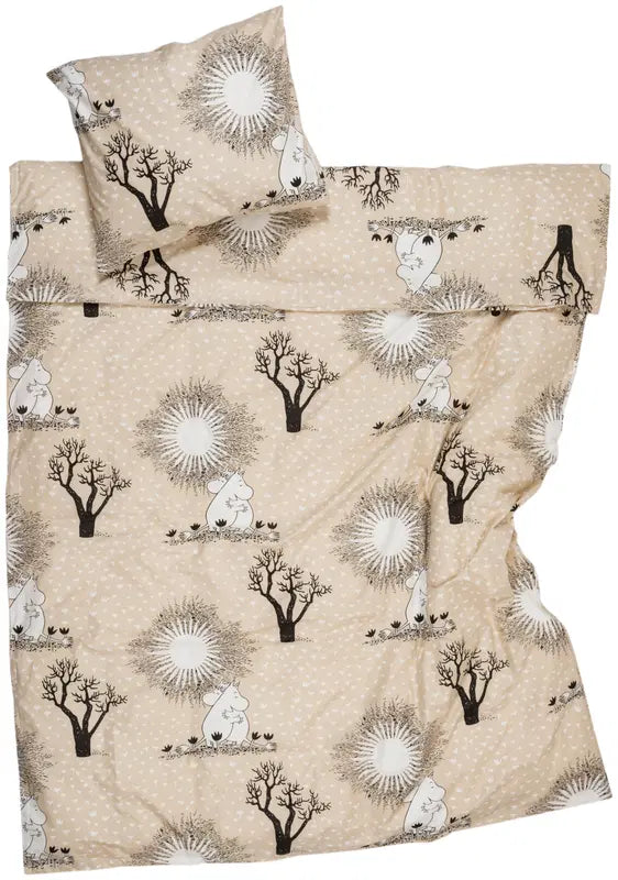 Moomin Arabia 姆明床品套装 150x210 爱 背景 GOTS|Moomin Arabia Muumi p.lak.set. 150x210 Rakkaus bg GOTS