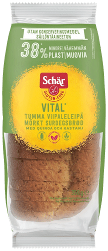 Schär Vital tumma viipaleleipä 350g gluteeniton|Schär 深色切片面包 350g 无麸质
