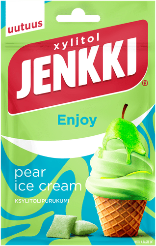 Jenkki Enjoy 梨子冰淇淋木糖醇口香糖 35g