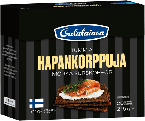 Oululainen Fazer Oululainen 黑麦脆饼 215g|Fazer Oululainen Tumma hapankorppu 215g