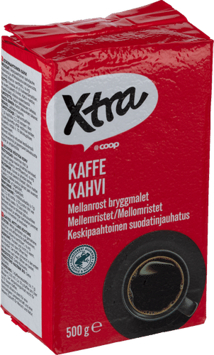 Xtra suodatinkahvi keskipaahtoinen 500 g|Xtra 过滤式咖啡 中度烘焙 500 g