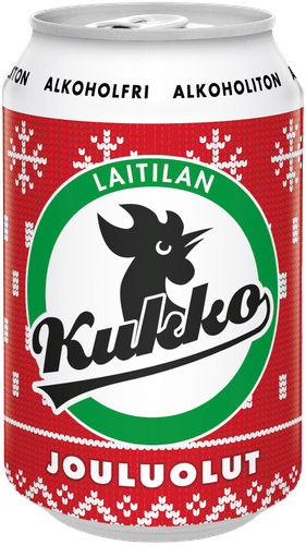 Laitilan Kukko Joulu Alkoholiton 0,33L olut tölkki