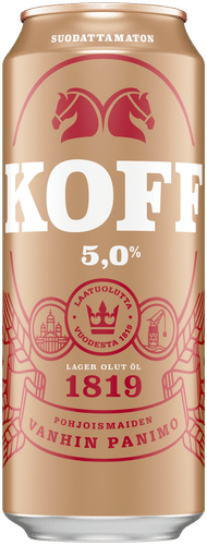 KOFF Suodattamaton olut 5,0 % tölkki 0,5 L