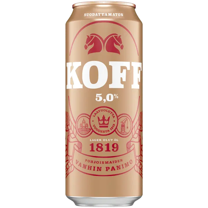 KOFF Suodattamaton olut 5,0 % tölkki 0,5 L|Koff 未过滤饮料 5.0% 罐装 0,5 L