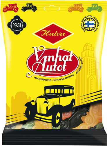 Halva 老车糖果混合装 160g|Halva Vanhat Autot makeissekoitus 160g