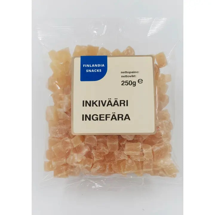 Finlandia Snacks sokeroitu Inkivääri 250g-Finlandia Snacks 蜜饯姜 250g
