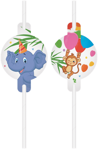 DECORATA Jungle Balloons FSC paperiset juomapillit