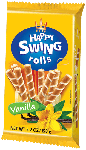 Flis 快乐摇摆 华夫卷 香草味 150g|Happy swing vohvelirulla vanilja 150g