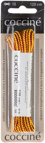 Coccine kengännauha 120 cm, keltainen/ruskea