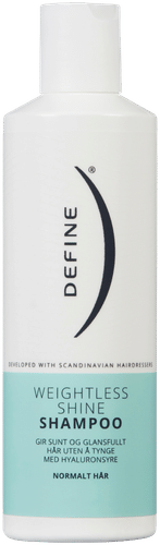 Define 轻盈亮泽洗发水(含透明质酸,正常发质) 250ml|Define Weightless Shine Shampoo hyalyronihappoa sisältävä kiiltoa antava shampoo normaaleille hiuksille 250ml