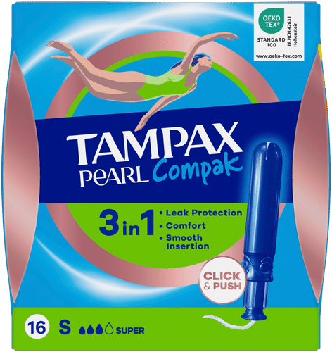 Tampax 18片Compak Pearl Super卫生棉条