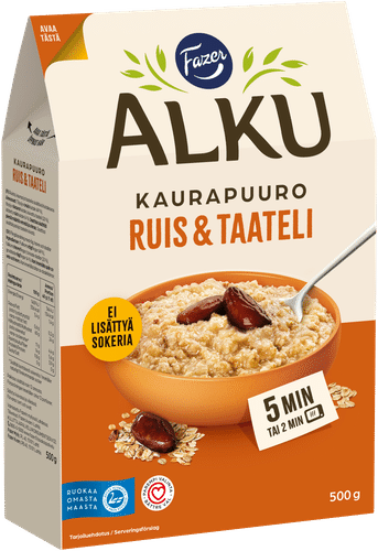 Fazer Alku Ruis & taateli kaurapuuro 500 g|Fazer 阿尔库 黑麦枣燕麦粥 500 g