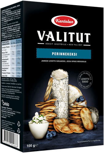 Kantolan 精选传统酵母发酵咸饼干 100g|Kantolan Valitut Perinnekeksi juureen leivottu suolakeksi 100g