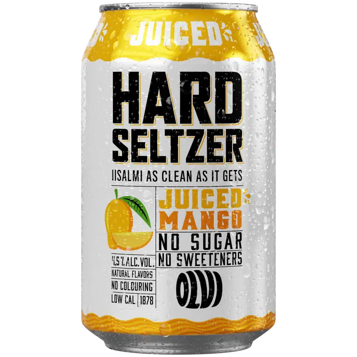 OLVI Hard Seltzer Juiced Mango 4,5 % 0,33 l tlk|OLVI Hard Seltzer 芒果汁 4.5% 0.33 l tlk