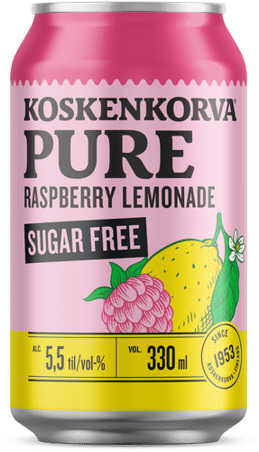 KOSKENKORVA PURE 覆盆子柠檬水无糖 5.5% 33cl 罐装
