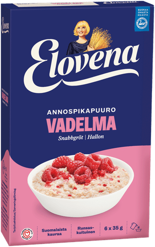 Elovena 210g vadelma annospikapuuro|Elovena 210克覆盆子即食粥