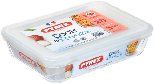 Pyrex 带盖玻璃烤盘(Cook & Freeze) 19x14cm