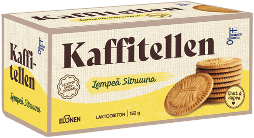 Kaffitellen 温和柠檬饼干 150g|Kaffitellen lempeä sitruuna keksi 150g