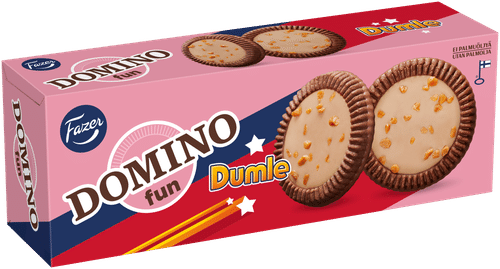 Fazer Domino 乐趣Dumle美味曲奇 120g|Fazer Domino Fun Dumle herkuttelukeksi 120g
