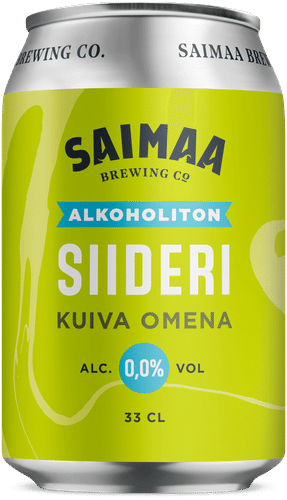Saimaa 无醇干型苹果气泡饮料0.0% 0.33升罐装