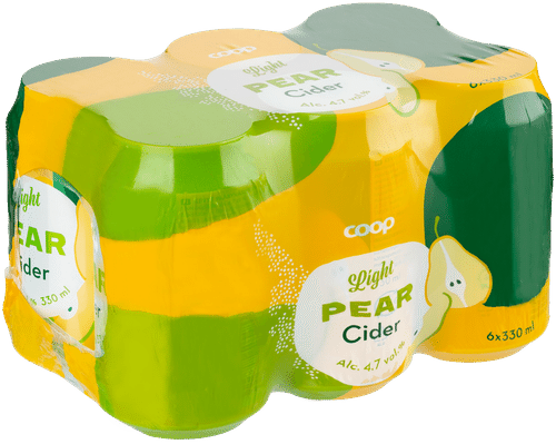 6 x Coop päärynäsiideri light 4,7 % 0,33 l tlk