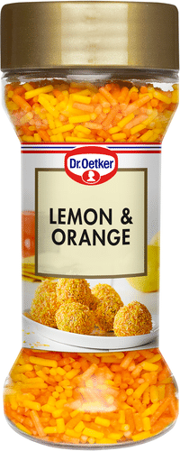 Dr. Oetker Lemon&Orange -koristerakeet 50 g|Dr. Oetker 柠檬橙装饰糖粒 50 g